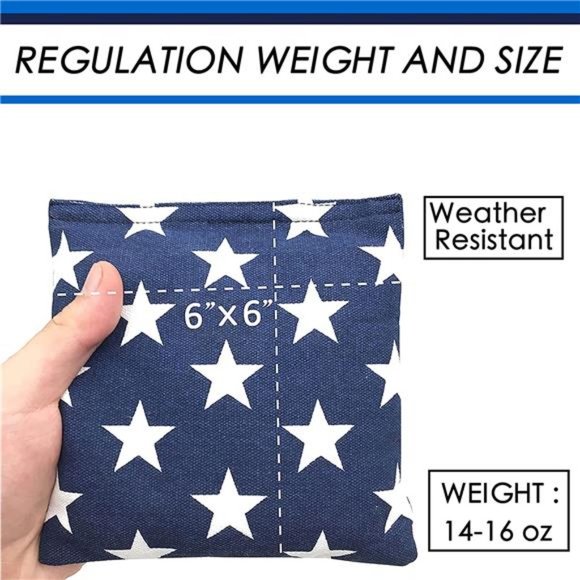 Cornhole Bags All Weather Set of 8for Cornhole Toss Games-Regulation Weight&Size - Picture 3 of 6